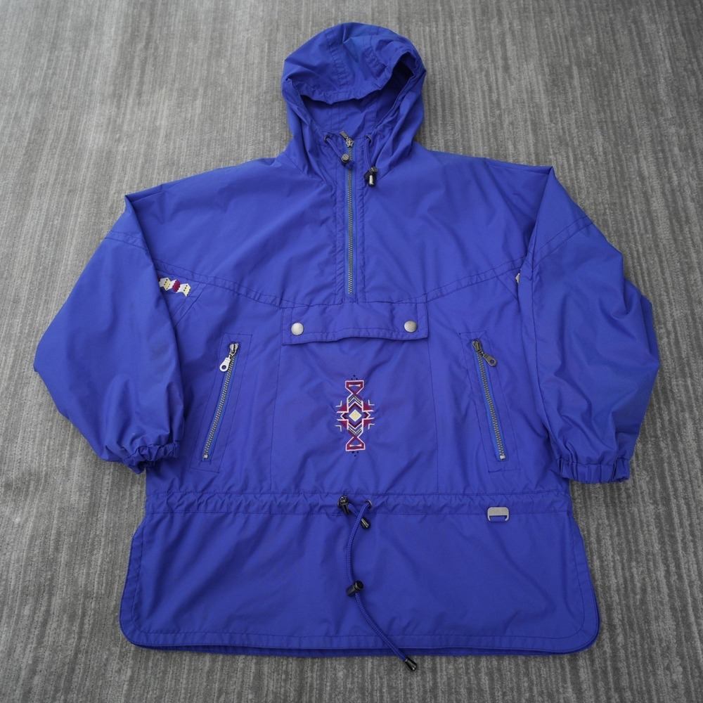 Snuggler Jacket Women Vintage Blue Carly Hoodie Long Sleeve Nylon Ski Size 10